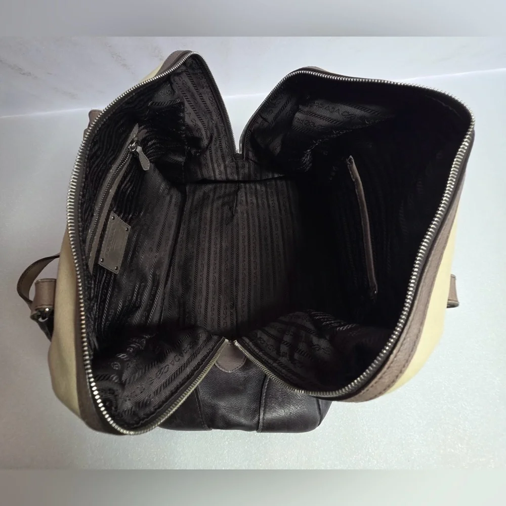 RARE Prada 2007 Ombre Matte Glace Leather Bowler Boston Collector Runway